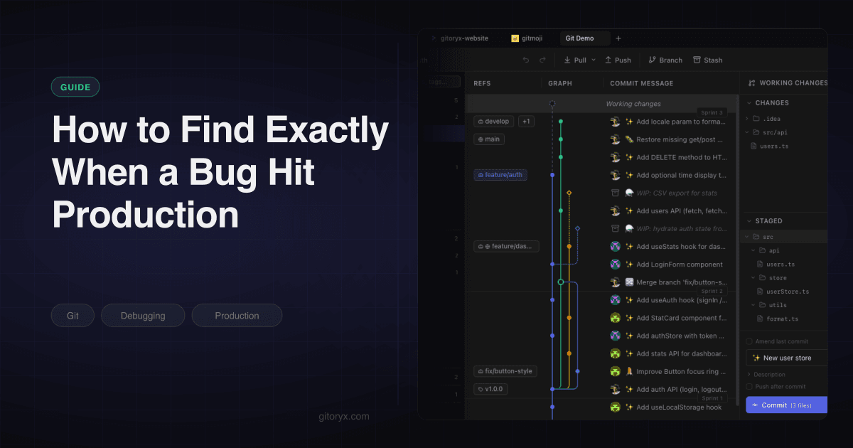 How to Find Exactly When a Bug Hit Production (Using the Commit Graph)