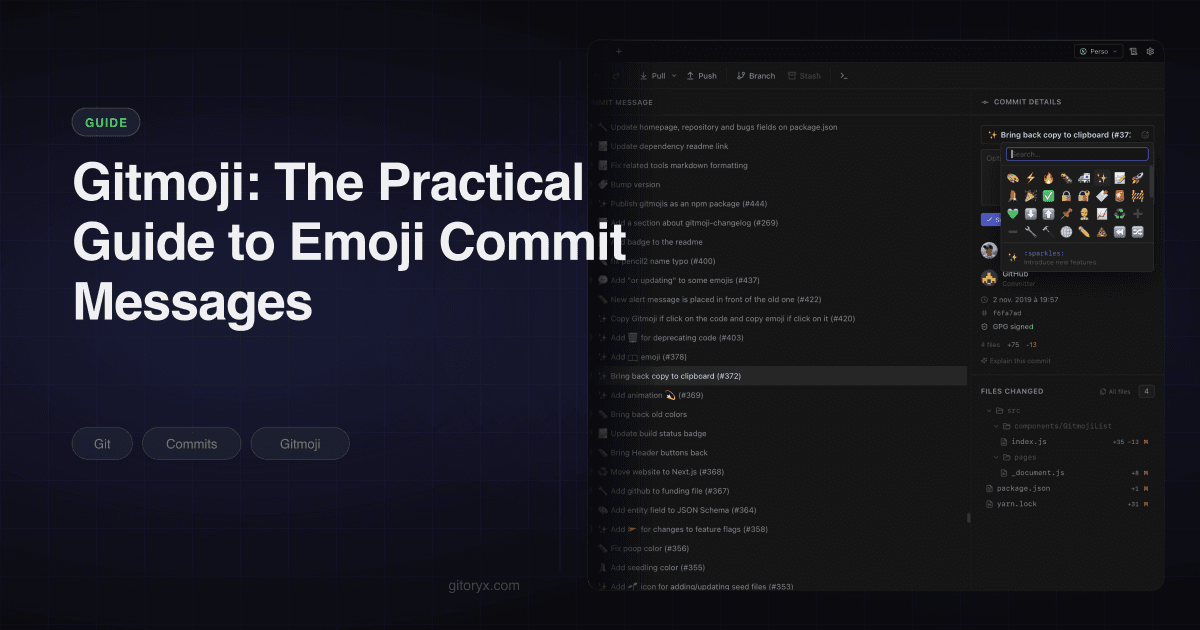 Gitmoji: The Practical Guide to Emoji Commit Messages | Gitoryx